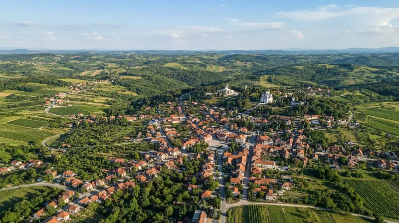 Pogled iz vazduha na region Šumadija i zapadna Srbija, Srbija — kombi prevoz iz Srbije do Šumadije i zapadne Srbije